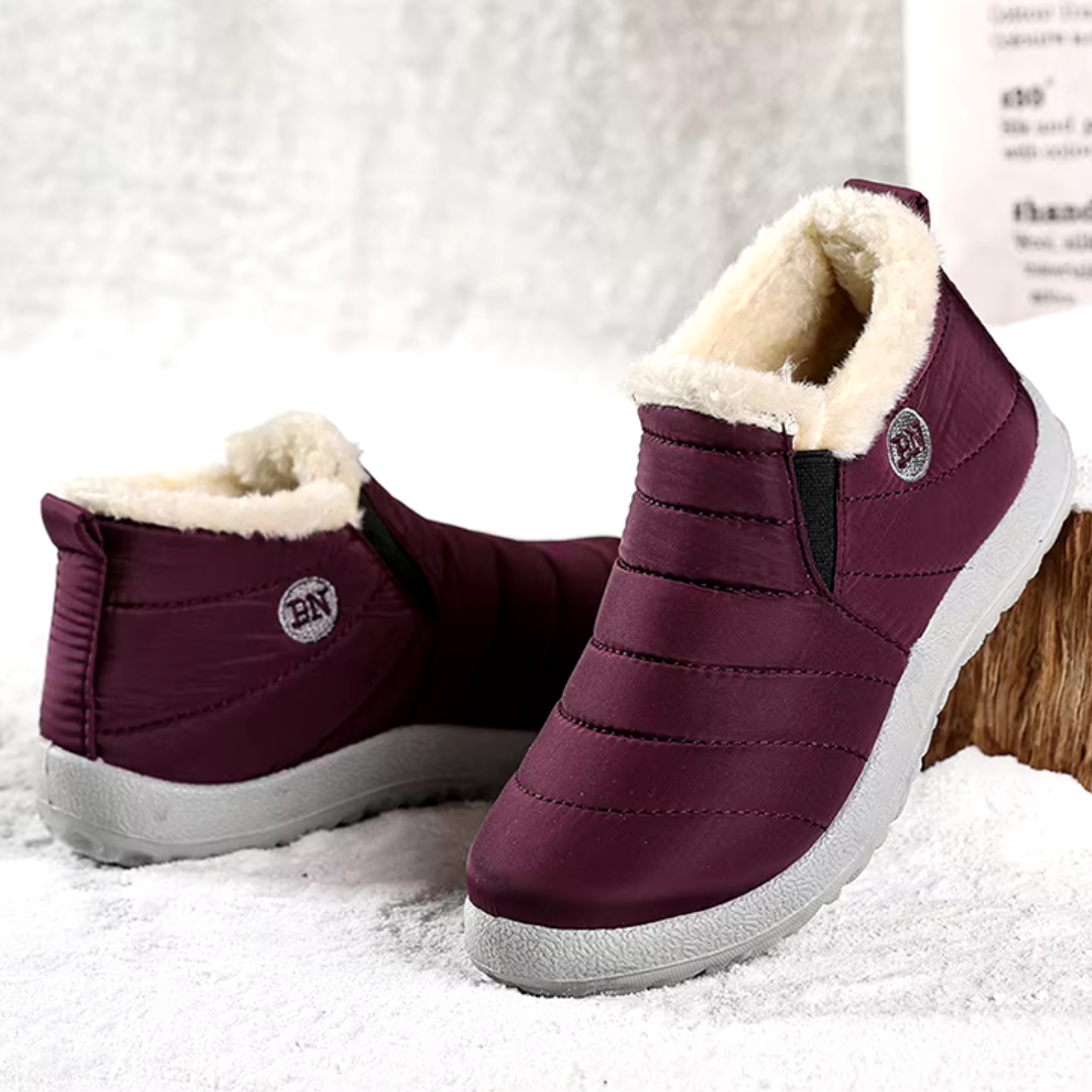 BNG CozyStep | Warme Winterstiefel in Lila mit weichem Innenfutter und rutschfester Sohle